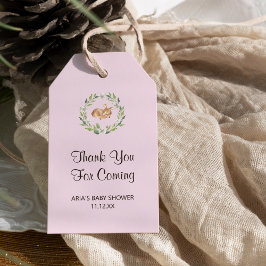 Favoriter för blommigt Spipande Hjort Baby Shower Presentetikett