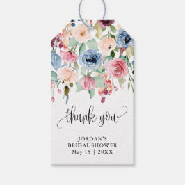 Favoriter för blommor med vattenfärg, Tack Presentetikett