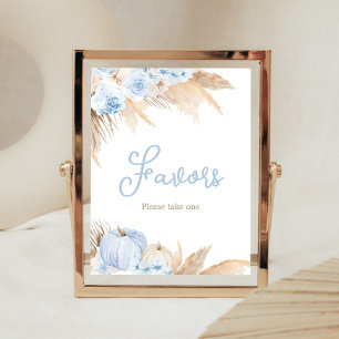 Favoriter för Blue Boho Pumpkin Baby Shower Poster