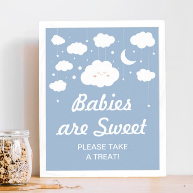 Favoriter för Blue Cloud Baby Shower Poster (Skapare uppladdad)