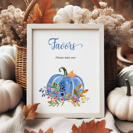 Favoriter för Blue Pumpkin Boy Shower Poster