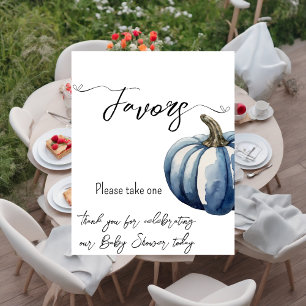 Favoriter för Blue Pumpkin Watercolor Pojke Shower Poster