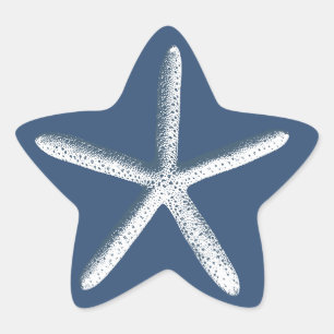 Favoriter för Blue Starfish Beach Wedding Stjärnformat Klistermärke