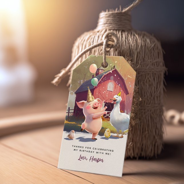 Favoriter för boskap Födelsedagsfest Presentetikett (Skapare uppladdad)