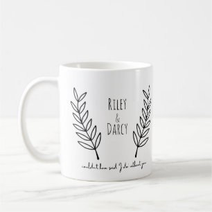 Favoriter för bröllopsfest kaffemugg