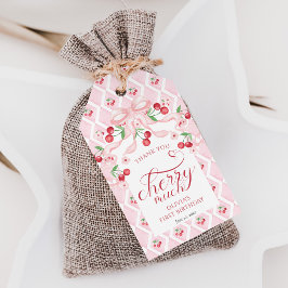 Favoriter för Cherry Rosa Bow Baby Shower Presentetikett