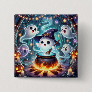 Favoriter för Cute Witchy Ghost Halloween fest Knapp