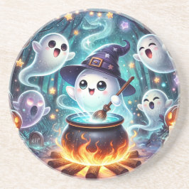 Favoriter för Cute Witchy Ghost Halloween fest Underlägg