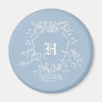 Favoriter för Dusty Blue Monogram Baby Shower