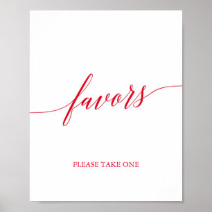 Favoriter för elegant Red Calligraphy Poster
