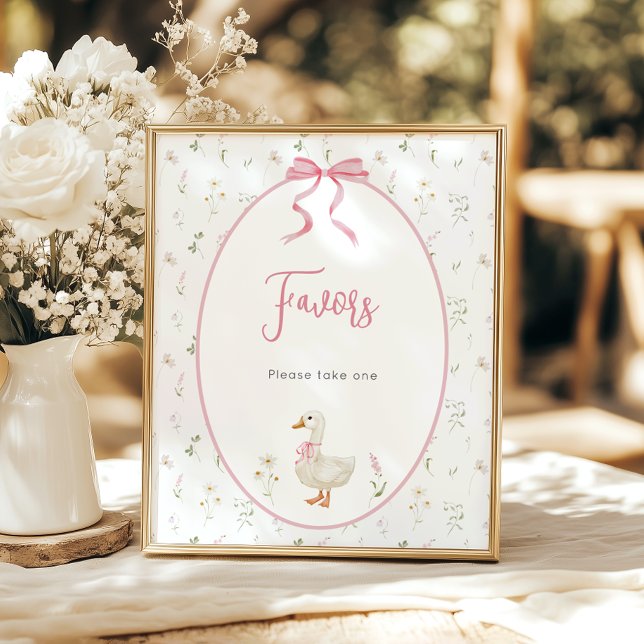 Favoriter för Fånig Goose Girl Baby Shower Favors Poster (Skapare uppladdad)
