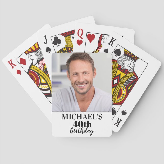 Favoriter för Födelsedagsfest av anpassningsbar-fo Casinokort (Baksidan)