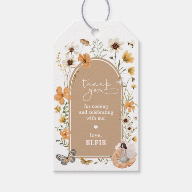 Favoriter för Födelsedagsfesten Fall Wildblommor F Presentetikett (Framsidan)