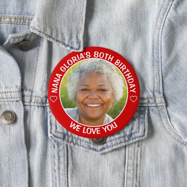 Favoriter för fotoFödelsedagsfest för Anpassningsb Knapp (In Situ)