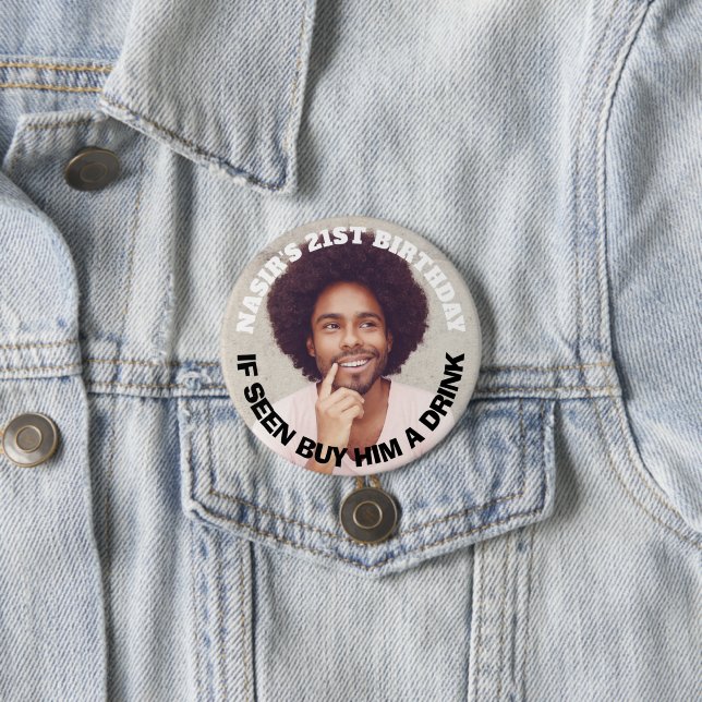 Favoriter för fotoFödelsedagsfest för Anpassningsb Knapp (In Situ)