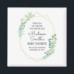 Favoriter för Geometric and Greenery Baby Shower P Magnet<br><div class="desc">Finns här: http://www.zazzle.com/selectpartysupplies</div>