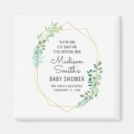 Favoriter för Geometric and Greenery Baby Shower P Magnet