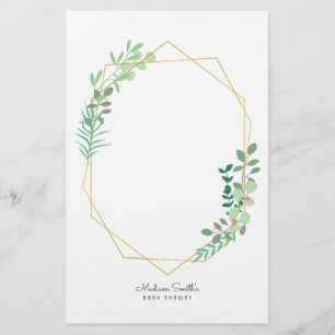 Favoriter för Geometric- och Grey Baby Shower Par Brevpapper