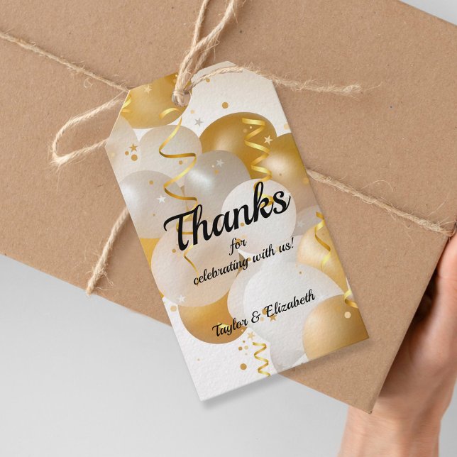 Favoriter för Guld-ballonger Presentetikett (Skapare uppladdad)