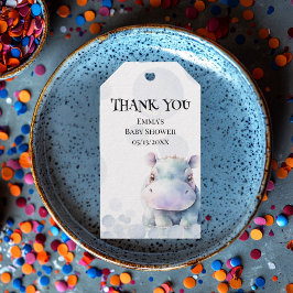 Favoriter för Hippo och Bubbles Baby Shower Presentetikett