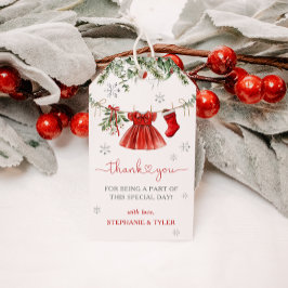 Favoriter för julfesten i Santa Flicka Presentetikett