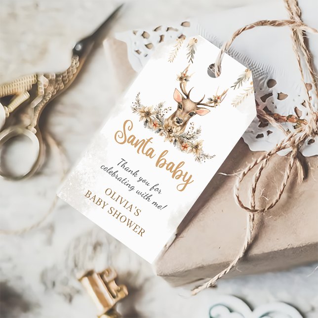 Favoriter för jultomten för vinterrenar presentetikett (Skapare uppladdad)