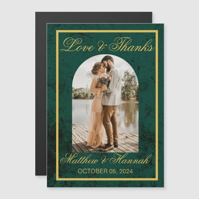 Favoriter för Kärlek och Tack Photo Bröllop Tack (Fram/baksida)
