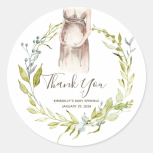 Favoriter för kvinnliga babyskor med vattenfärg runt klistermärke