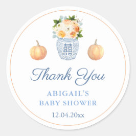 Favoriter för Little Pumpkin Fall Baby Shower Show Runt Klistermärke