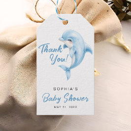 Favoriter för minimalistisk delfinbabybabyhanterar presentetikett
