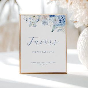 Favoriter för Möhippa med blå Blommigt Poster
