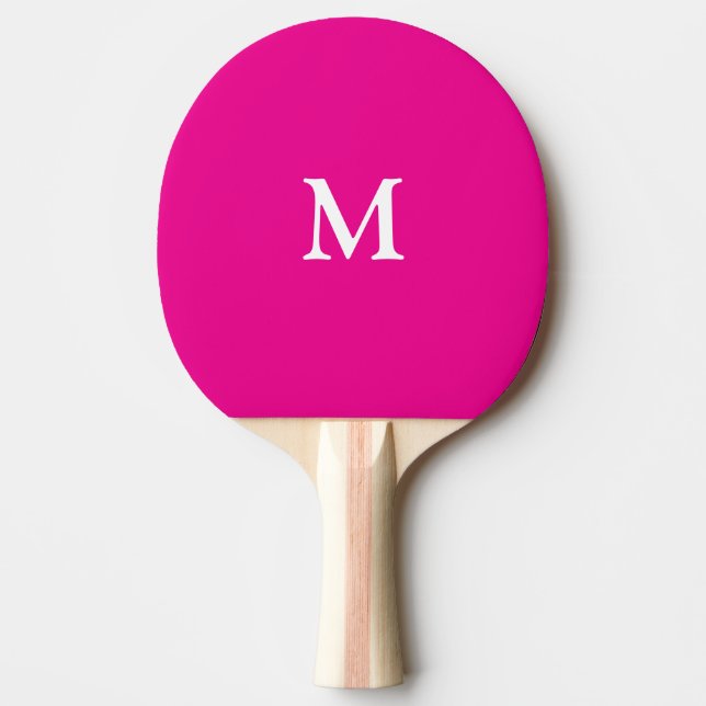 Favoriter för Monogram Initialer Rosa Orange  Pingisracket (Framsidan)