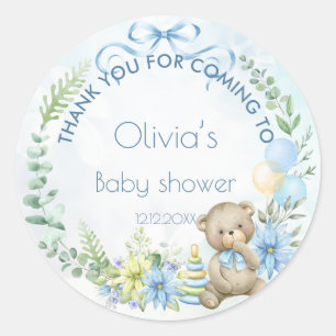 Favoriter för nalle Blegon Barly Wait Baby Shower Runt Klistermärke