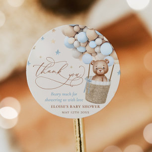 Favoriter för nalle Blegon Barly Wait Baby Shower Runt Klistermärke
