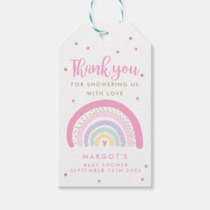 Favoriter för Pastel Rainbow Baby Shower Presentetikett