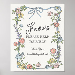 Favoriter för pastellBlommigt i Vår Garden Party Poster