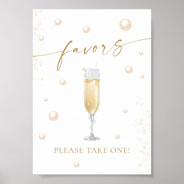 Favoriter för Pearls- och Prosecco-Möhippa Poster (Framsidan)