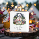 Favoriter för Personlig av Rustic Camp Bride Fickplunta<br><div class="desc">Fira "Last Trail before the Veil" med denna charmerande personlig-kolv, perfekt för en "Camp Bride"-bachelorette helg. Den här kolven är både snyggt och praktisk och har en vismisk illustration av ett glamrande tält, mysiga gåvor och roliga accenter under ett månbelyst himmel. Anpassade med bridens namn och evenemangsår är en idealisk...</div>