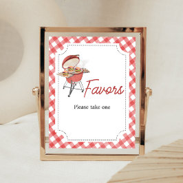 Favoriter för Red Burger BBQ Baby Shower Poster