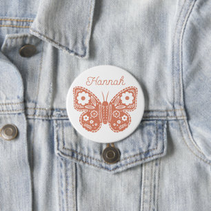 Favoriter för Retro Butterfly-Födelsedagsfest Knapp