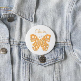 Favoriter för Retro Butterfly-Födelsedagsfest Knapp