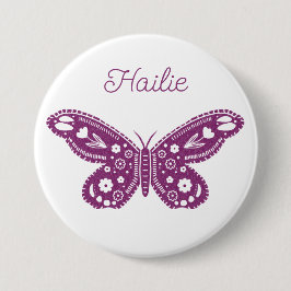 Favoriter för Retro Butterfly-Födelsedagsfest Knapp