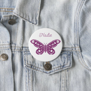 Favoriter för Retro Butterfly-Födelsedagsfest Knapp