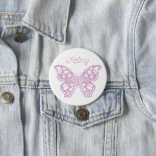 Favoriter för Retro Butterfly-Födelsedagsfest Knapp