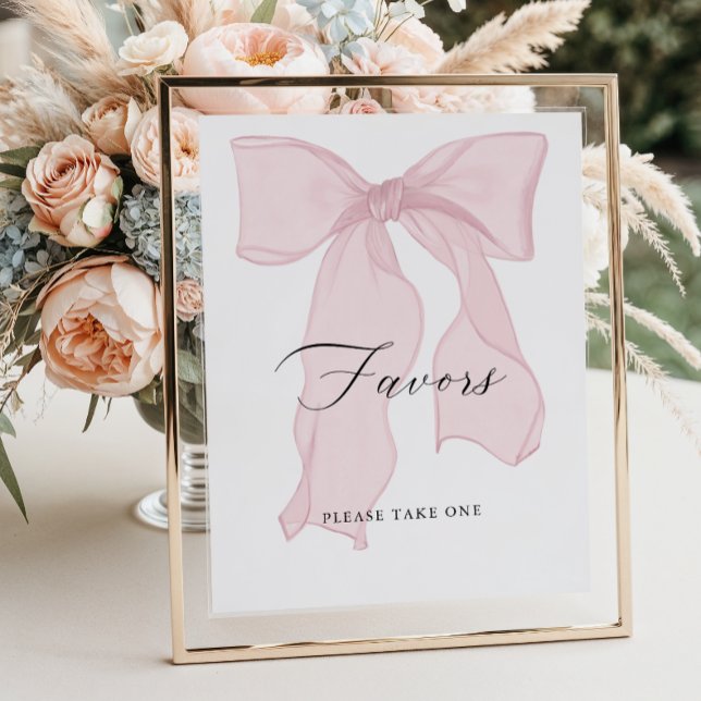 Favoriter för rosa Bow Girl Baby Shower Poster (Skapare uppladdad)