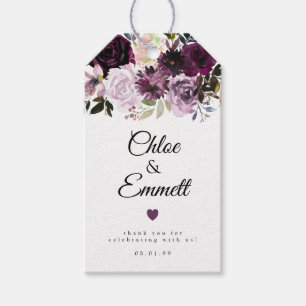 Favoriter för Rustic Lila Rosa Blommigt Party Presentetikett