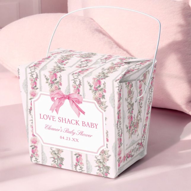 Favoriter för Shack Baby Shower i rosa Bow Kärlek Presentaskar (Skapare uppladdad)