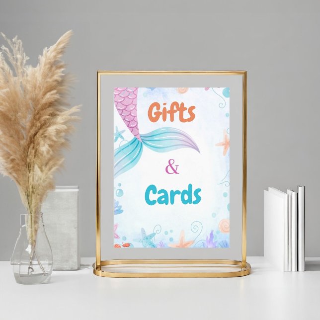 Favoriter för sjöjungfru Gift och Card Birthday Ba Poster (Skapare uppladdad)