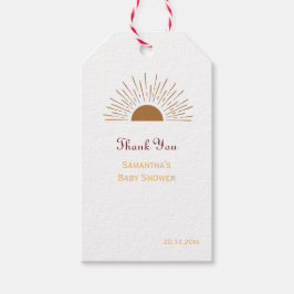 Favoriter för sol i personlig Tack babyvisningspro Presentetikett