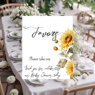 Favoriter för Solros Elegant Boho Blommigt Baby Sh Poster